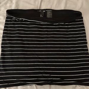 H&M Black and White Striped Mini